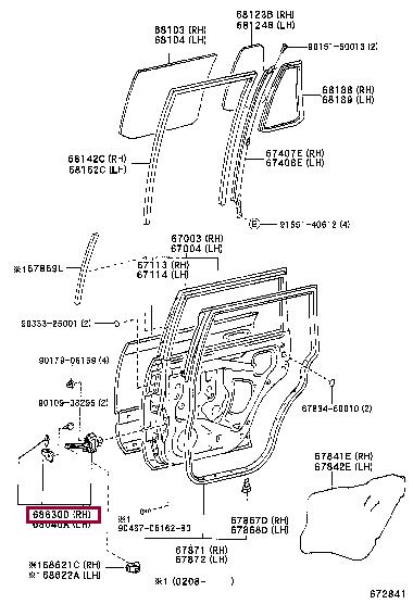 6863060091 Toyota Door limiter