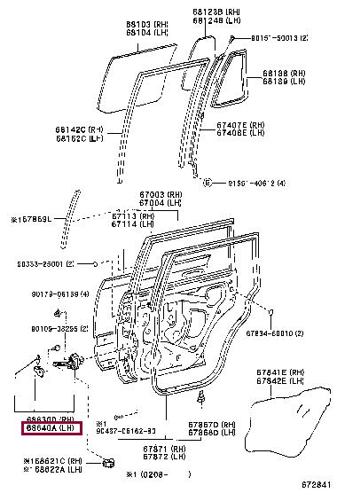 6864060081 Toyota Door limiter