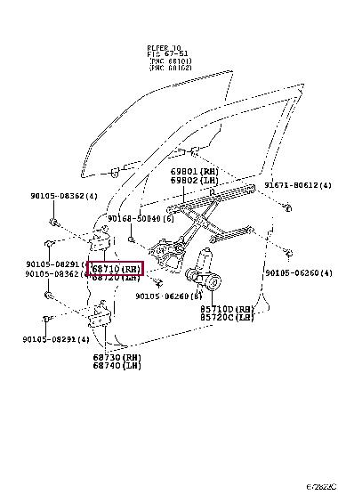 6871035031 Toyota Door hinge