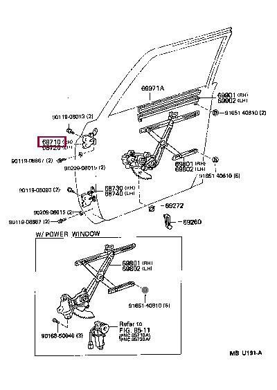 6871060030 Toyota Door hinge