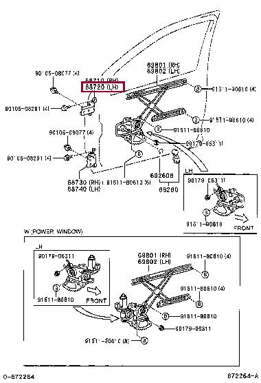 6872052010 Toyota Door hinge