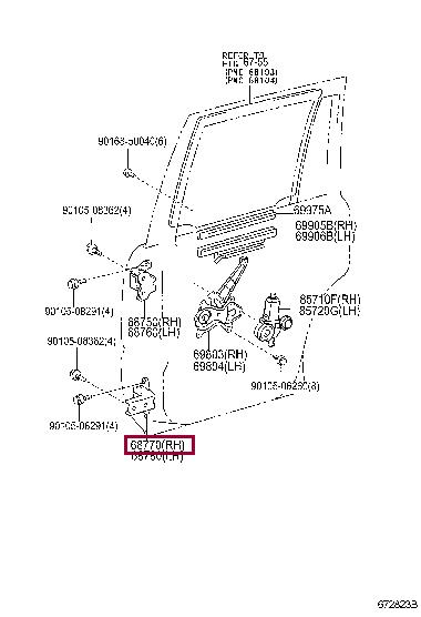 6877035051 Toyota Auto part
