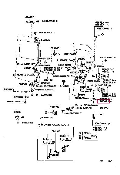 6880460020 Toyota Door hinge