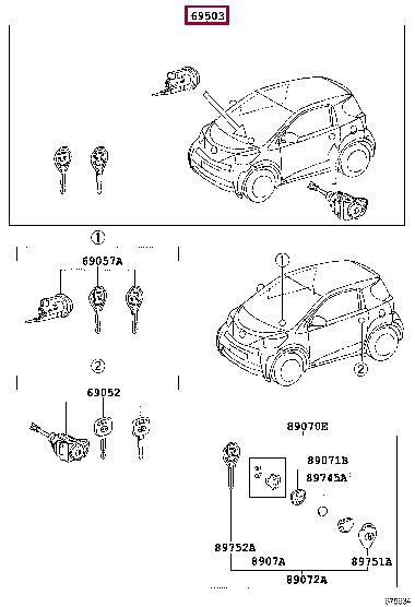 6900574040 Toyota Egnition lock