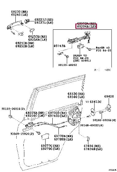 6920460060 Toyota Door handle housing