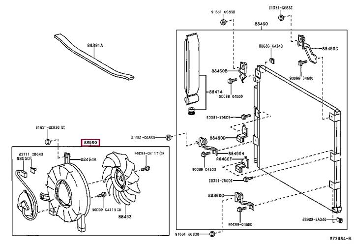 8859060030 Toyota Hub, engine cooling fan wheel