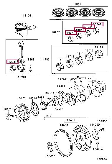 130412102203 Toyota Connecting rod bearing