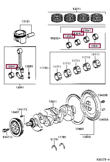 130412103003 Toyota Connecting rod bearing