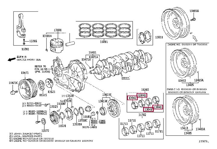 130413002004 Toyota Connecting rod bearing