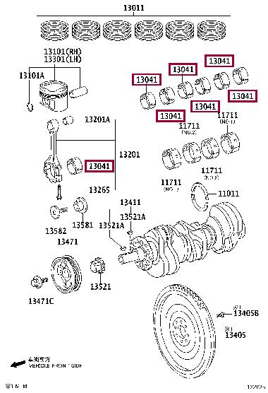 130413106004 Toyota Connecting rod bearing