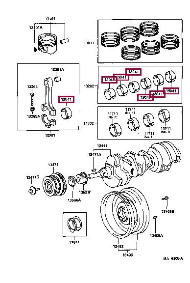 130416203002 Toyota Connecting rod bearing