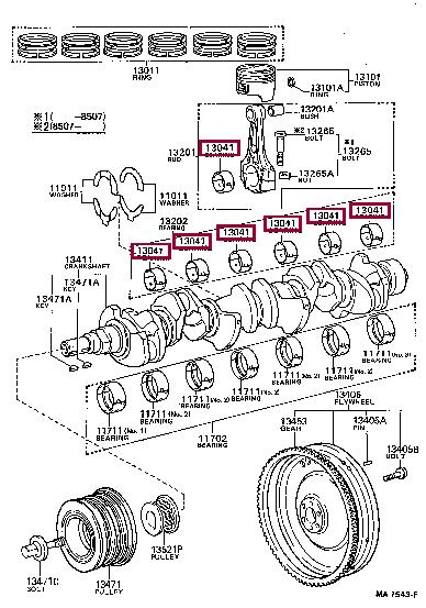 130417002105 Toyota Connecting rod bearing