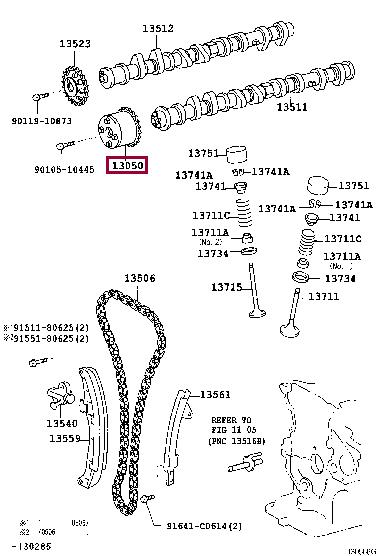 Toyota 13050-21040 Gear assy, camshaft timing 1305021040