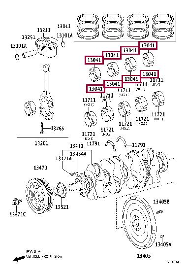 132813602101 Toyota Connecting rod bearing