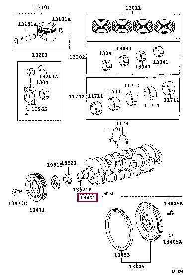 1340122051 Toyota Crankshaft