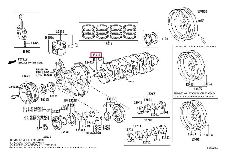 1340130060 Toyota Crankshaft