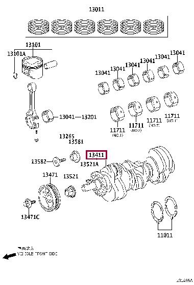 1340131011 Toyota Crankshaft