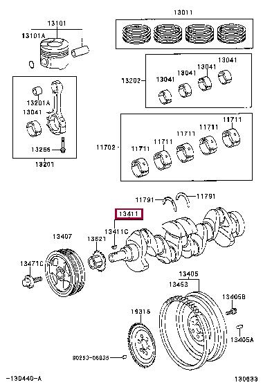 1340133011 Toyota Crankshaft