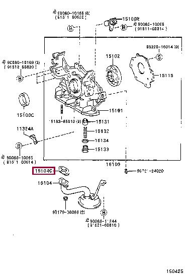 1514720010 Toyota Oil filter gasket