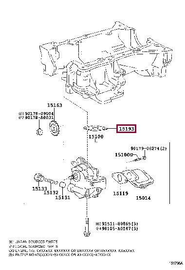 1519328010 Toyota Oil pump gasket