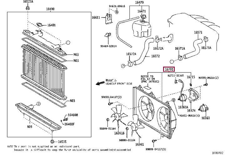 1671128200 Toyota Radiator diffuser