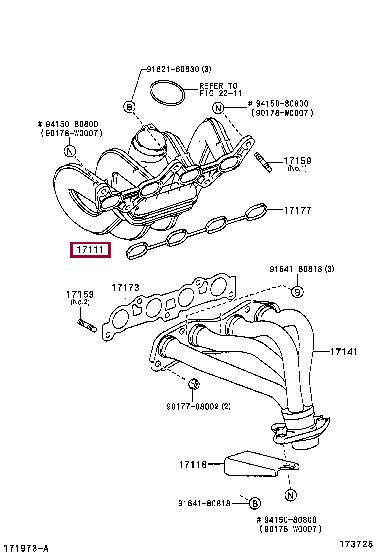 1710123020 Toyota Intake manifold
