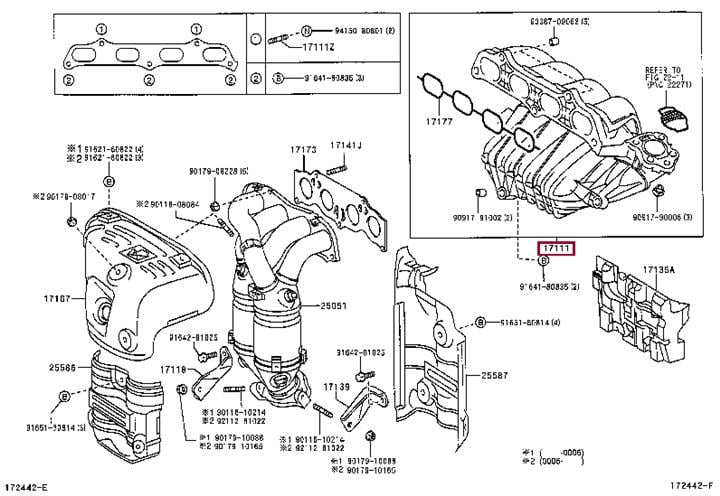 1712028101 Toyota Intake manifold