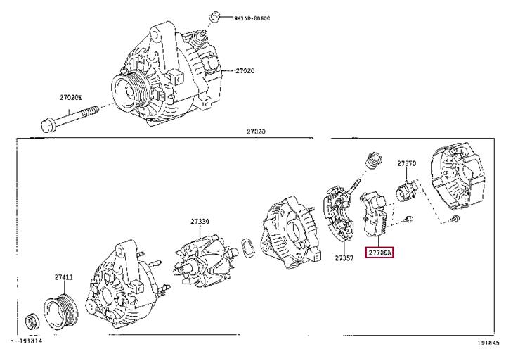Toyota 27700-31040 Generator regulator 2770031040 2770031040 Toyota Generator regulator
