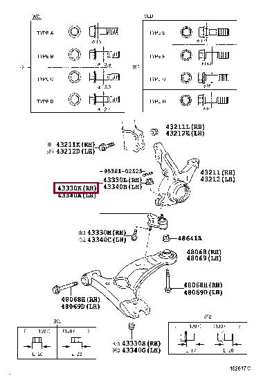 Toyota 43330-29425 Ball joint 4333029425
