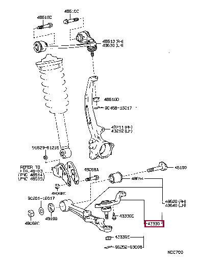 Toyota 43340-59016 Ball joint 4334059016