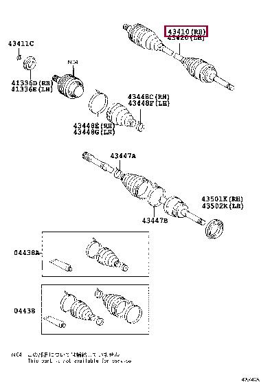 434300C010 Toyota Drive shaft