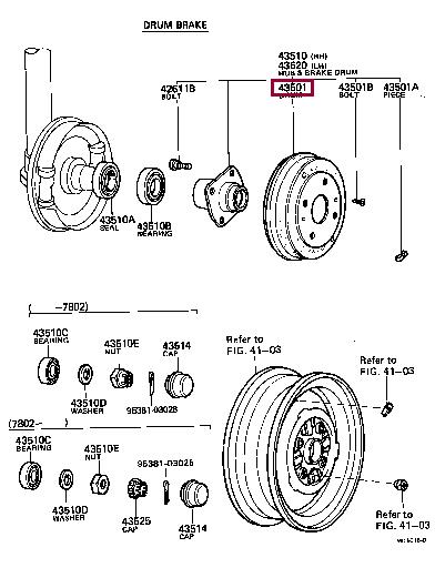 Toyota 43512-12012 Brake disc 4351212012