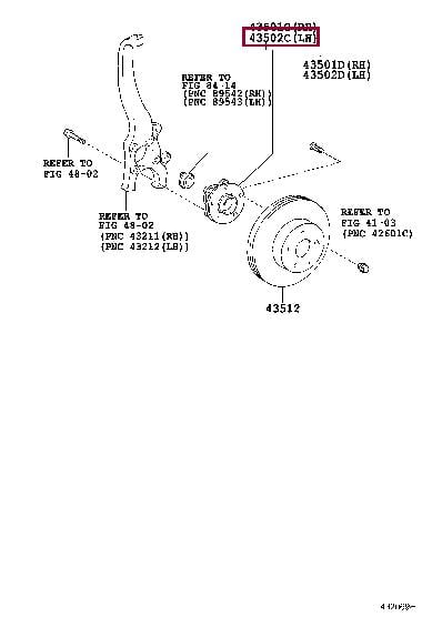 Toyota 43560-30010 Wheel hub bearing 4356030010