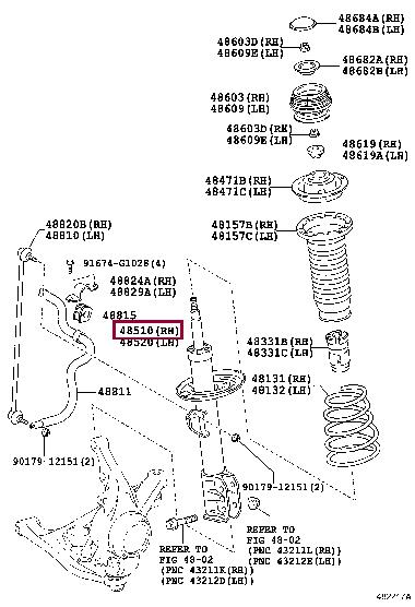 Toyota 48510-52C50 Shock absorber assy 4851052C50