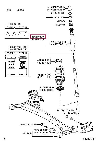 Toyota 48530-59206 Shock absorber assy 4853059206