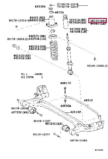 4853080170 Toyota Shock absorber assy