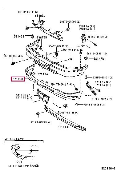 Toyota 52129-02010 Spoiler 5212902010