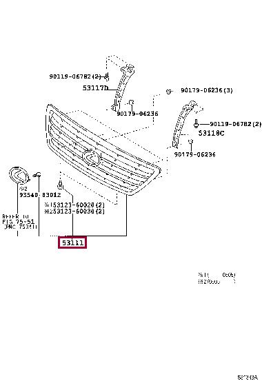 5310160290 Toyota Grille radiator