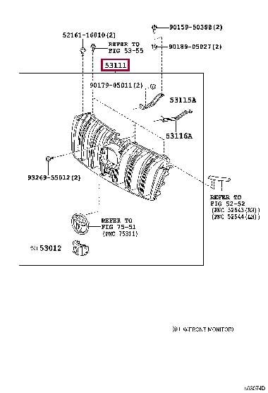 5310160691 Toyota Grille radiator