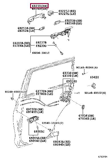 6921060170C0 Toyota Handle-assist