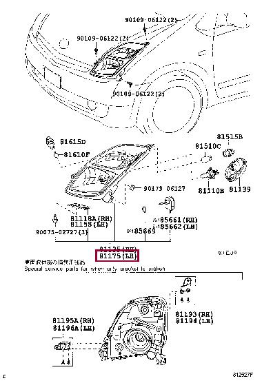 Toyota 81170-47180 Headlamp 8117047180