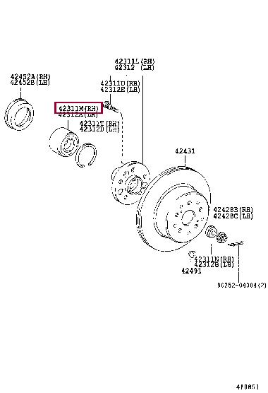 Toyota 90369-49002 Wheel bearing kit 9036949002