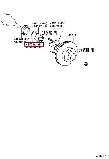 Toyota 90520-77001 Locking Ring, fuel pump 9052077001