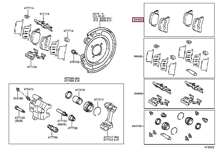 Toyota 04466-33130 Brake Pad Set, disc brake 0446633130