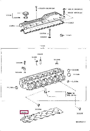 Cylinder head seal Toyota Land Cruiser: 111151704005 Toyota Cylinder head gasket