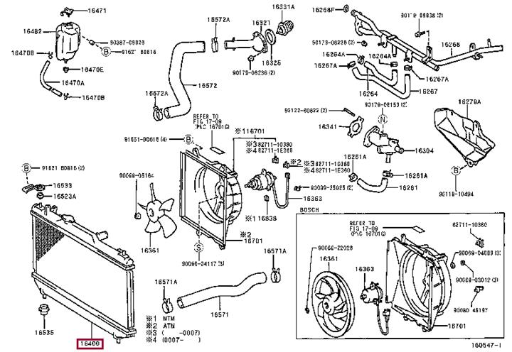 Toyota 16400-03180 Engine cooling radiator 1640003180 1640003180 Toyota Engine cooling radiator