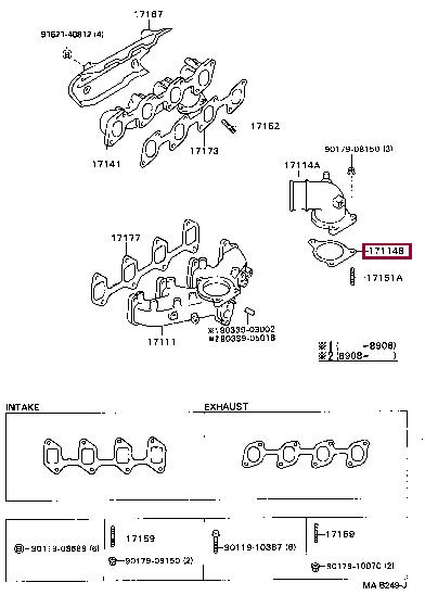 1711654030 Toyota GASKET THROTTLE BODY