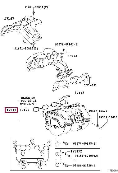 171200C020 Toyota Intake manifold