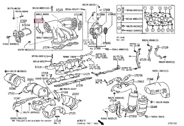 1712720010 Toyota Exhaust Gas Recirculation Valve Gasket