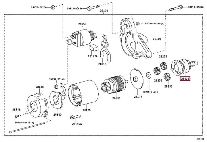 2802137050 Toyota Starter gear